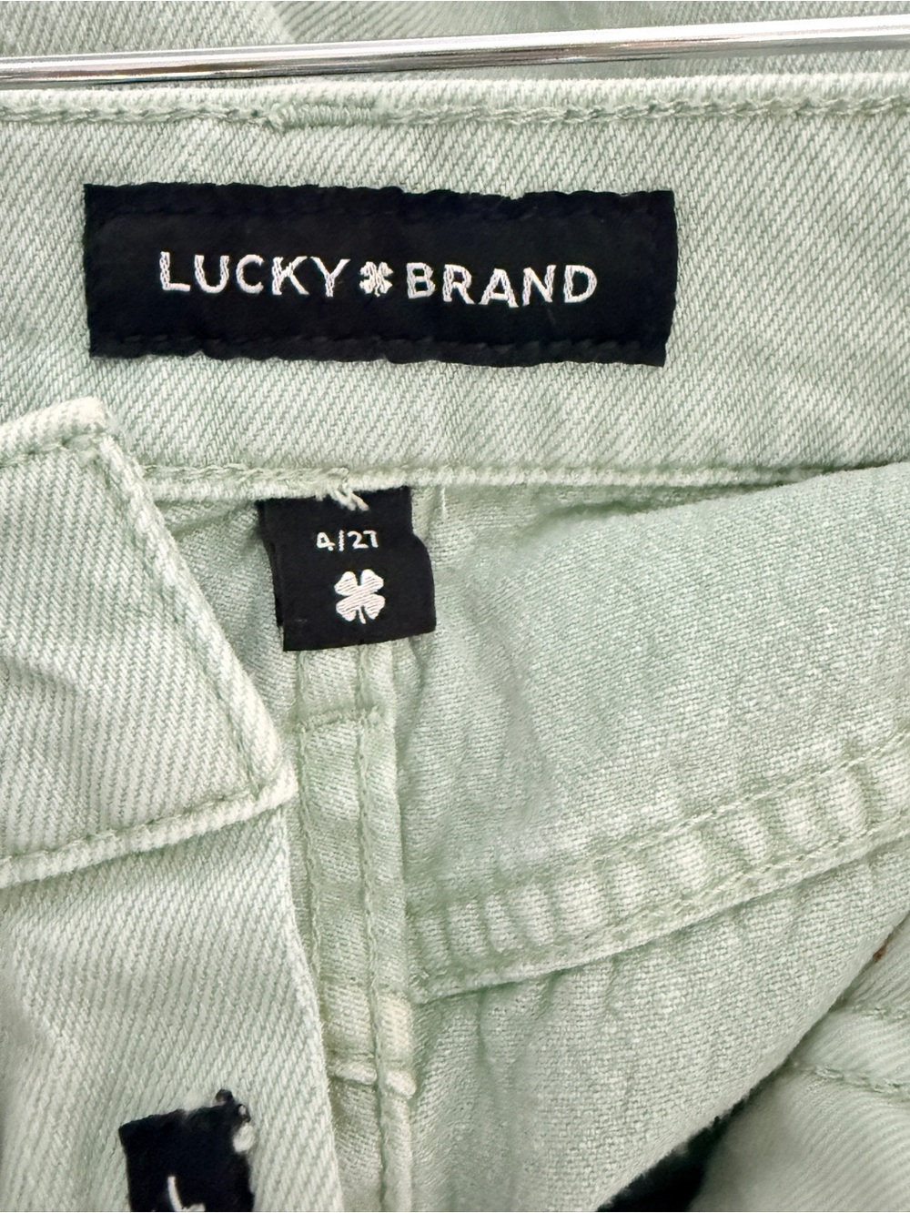 Lucky Brand Women's Light Green Barrel-Leg Jeans - Picture 3 of 3